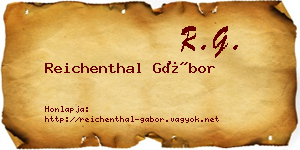 Reichenthal Gábor névjegykártya
